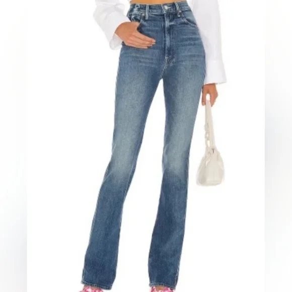 Mother Superior High Waisted Smokin' Double Heel Beyond the Sky Bootcut Jeans 28 - Picture 1 of 9